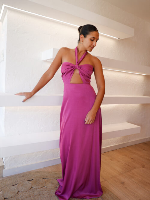 VESTIDO GRECA FUCCIA