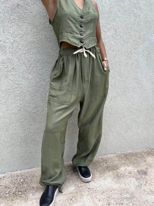 PANTALON SANTORINI VERDE
