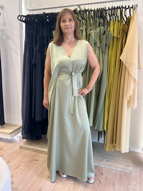VESTIDO ANDINA VERDE CEMENTO