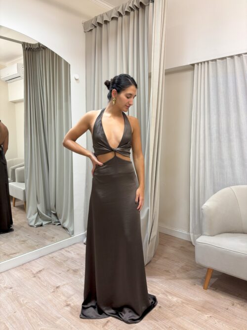 VESTIDO VALENCIA CHOCOLATE