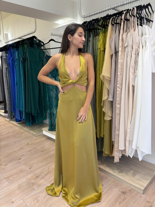 VESTIDO VALENCIA DORADO